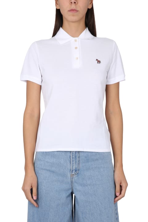 PS by Paul Smith Topwear for Women PS by Paul Smith Polo Shirt With Zebra Patch