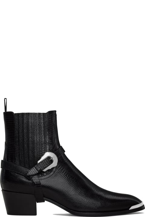 メンズ ブーツ Celine Western Chelsea Isaac Harness Boots