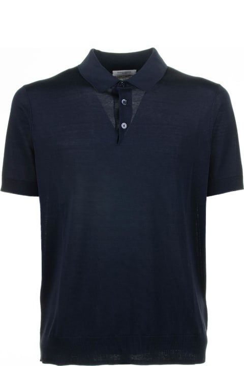 Paolo Pecora Clothing for Men Paolo Pecora Blue Polo Shirt With Short Sleeves