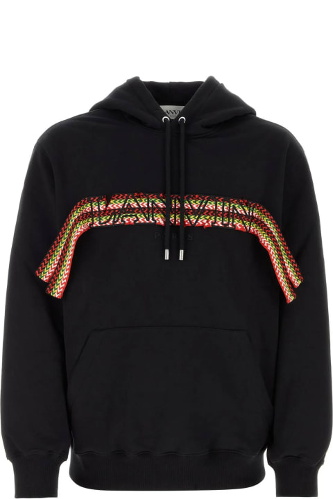 Fleeces & Tracksuits for Men Lanvin Black Cotton Sweatshirt
