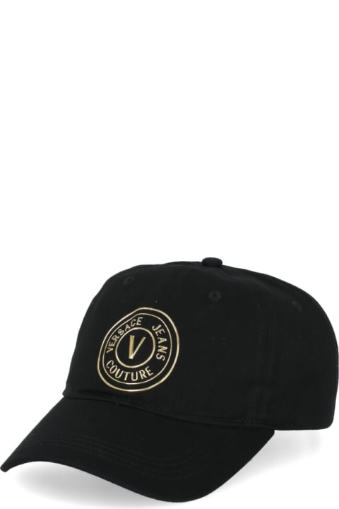 Hats for Men Versace Jeans Couture Baseball Cap With Vemblem Logo