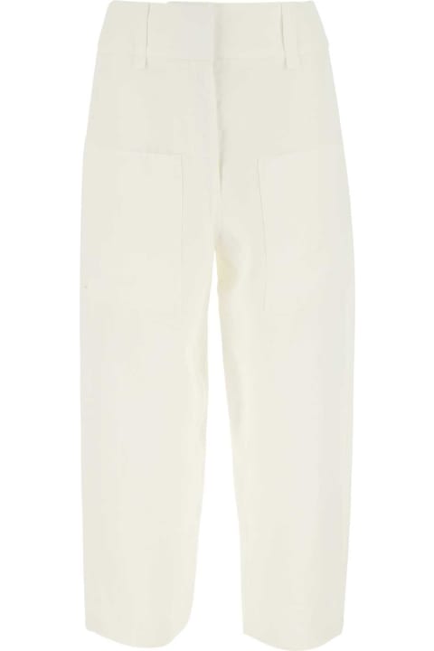 Stella McCartney Pants & Shorts for Women Stella McCartney White Viscose Blend Culotte Pant