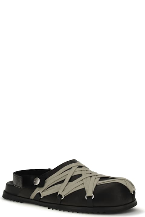 Rick Owens Megalace Leather Mules