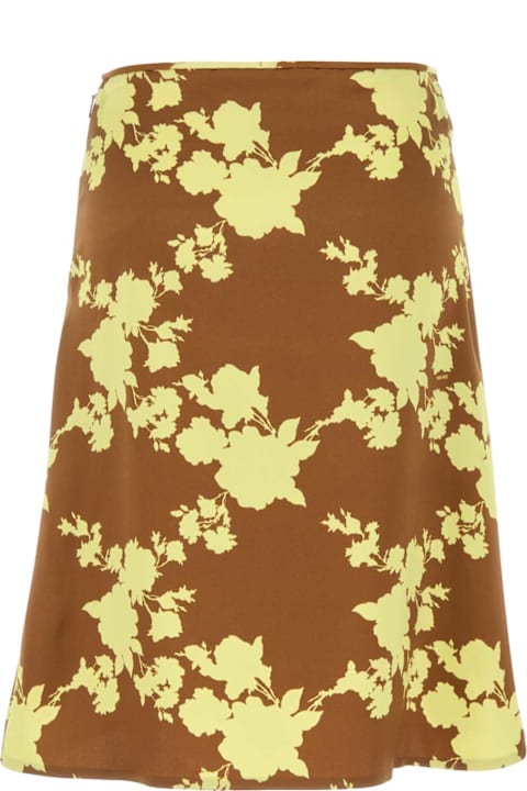 Versace for Women Versace Printed Satin Skirt