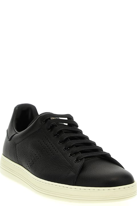 Tom Ford for Men Tom Ford Logo Leather Sneakers