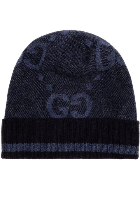 Hats for Women Gucci Monogram Knitted Beanie