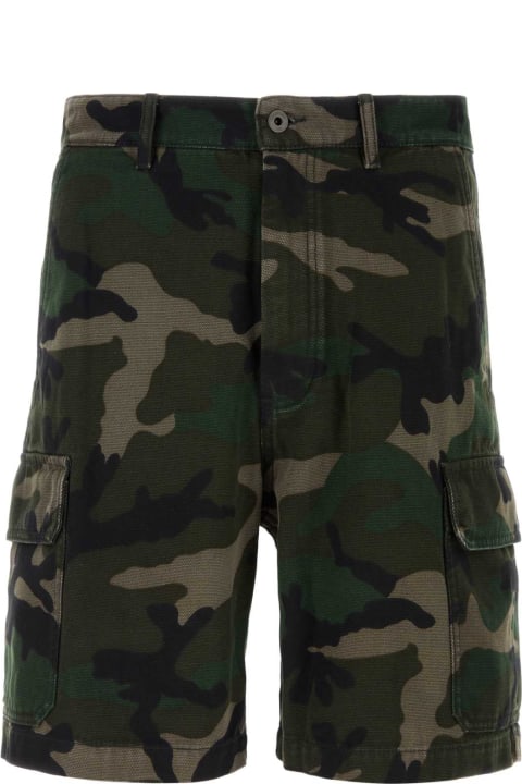 Valentino Garavani Pants for Men Valentino Garavani Printed Denim Bermuda Shorts