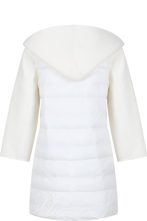 Ivory Coat For Girl With Logo