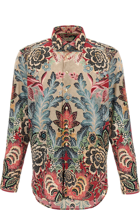 Tシャツ・カットソー ETRO FW25 Flower and foliage shirt (MRIB000199SP5F2 X0865) Etro Flower And Foliage Shirt | italist