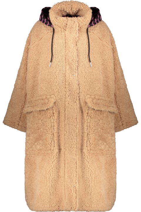 Homeware Diesel Soft Beige Coat With Zipper And Pockets