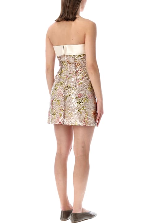 Homeware Alberta Ferretti Alberta Ferretti Floral Sequin Mini Dress