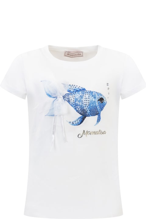 Monnalisa T-Shirts & Polo Shirts for Boys Monnalisa Fish T-shirt