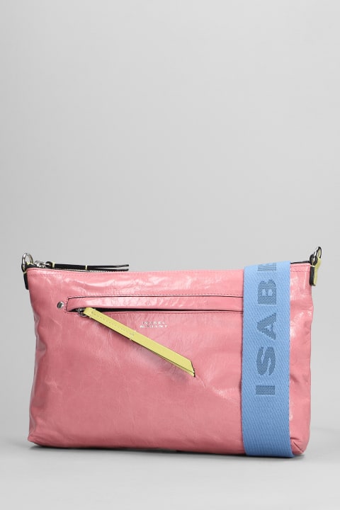Nessah Shoulder Bag In Rose-pink Leather
