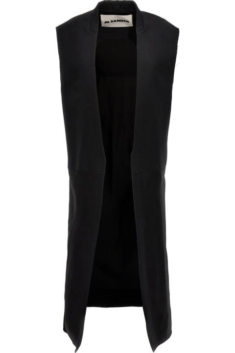 ウィメンズ Jil Sanderのコート＆ジャケット Jil Sander Two-material Long Vest