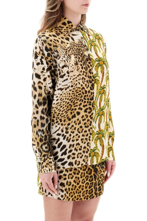 Roberto Cavalli for Women Roberto Cavalli Jaguar And Palm Tree Printed Shirt
