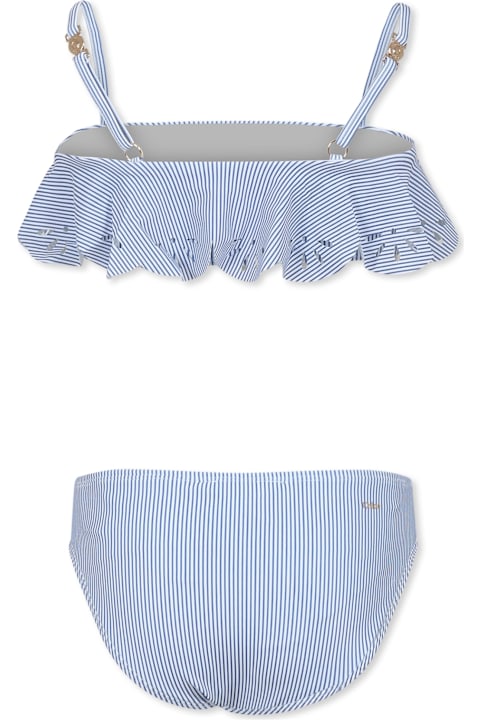 Chloé Swimwear for Girls Chloé Blue Bikini For Girl With Logo