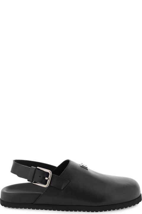 Loafers & Boat Shoes for Men Dolce & Gabbana Leather Clogs With Buckle