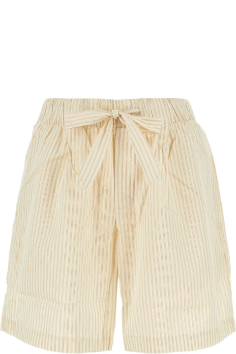 Tekla Pants & Shorts for Women Tekla Embroidered Cotton Pyjama Shorts