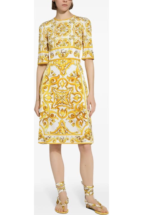 Homeware Dolce 
Gabbana Silk Charmeuse Midi Dress