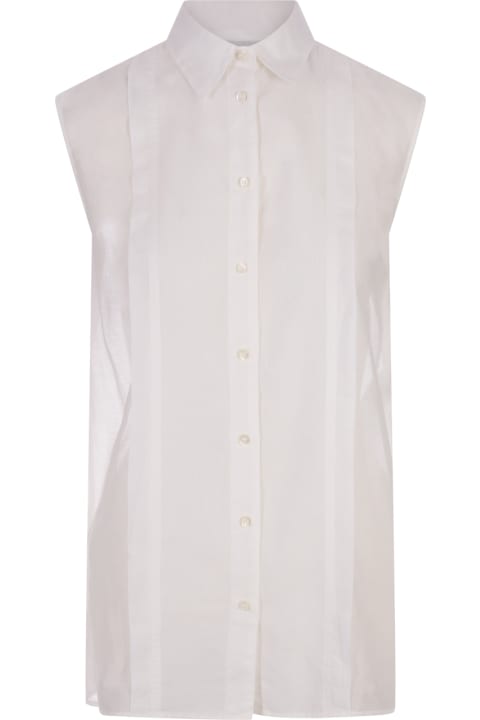 Fashion for Women Aspesi White Cotton And Silk Sleeveless Shirt