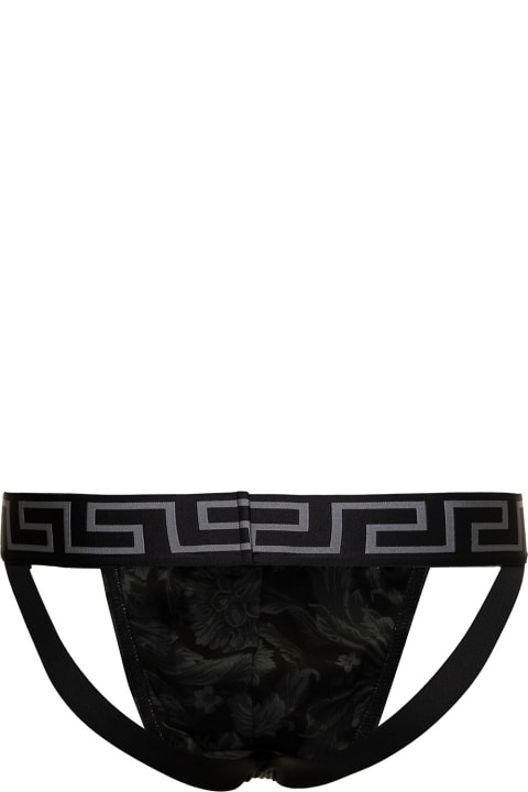 Versace Underwear for Men Versace Jackstrap Barocco Monocrome