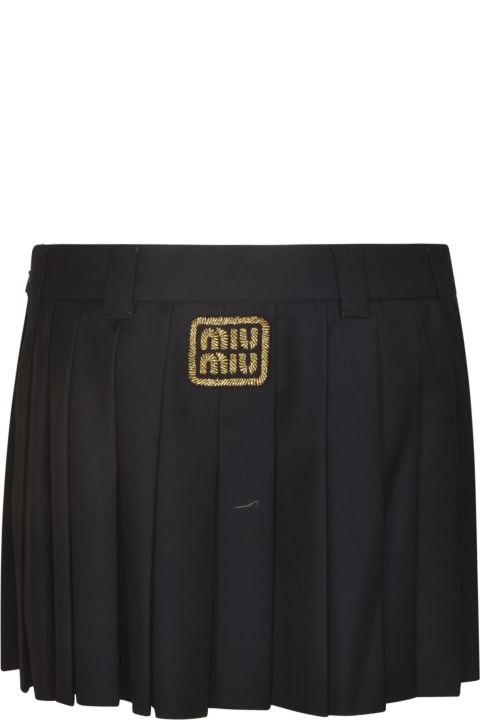 Miu Miu Skirts for Women Miu Miu Mini Pleated Skirt
