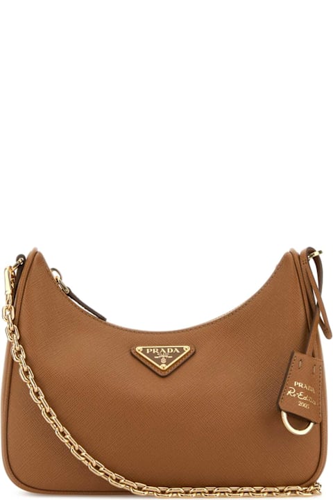 Prada Bags for Women Prada Camel Leather Re-edition 2005 Shoulder Bag