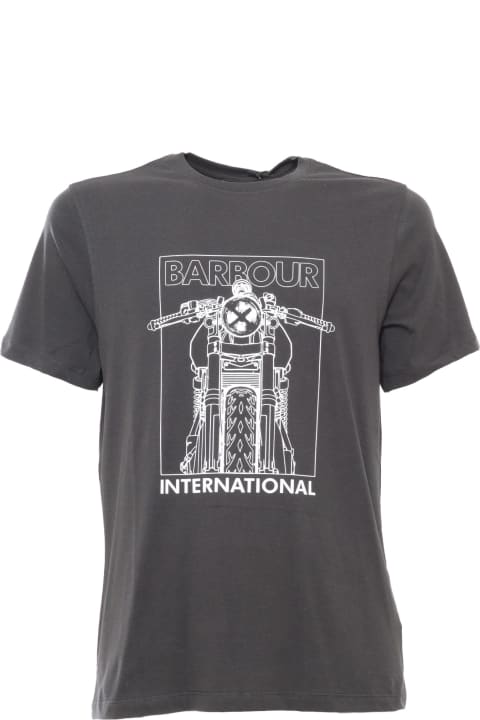 メンズ新着アイテム Barbour Brown Patterned T-shirt