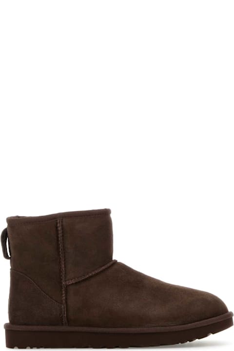 أحذية برقبة لـ السيدات UGG Chocolate Suede Classic Mini Ii Ankle Boots