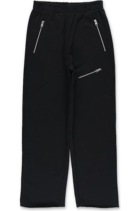 أدوات منزلية MM6 Maison Margiela Mm6 Maison Margiela Kids Black Jogger Trousers With Zips