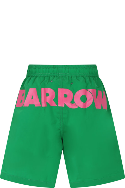 Barrow Swimwear for Boys Barrow Green Swim Shorts For Boy With Smiley