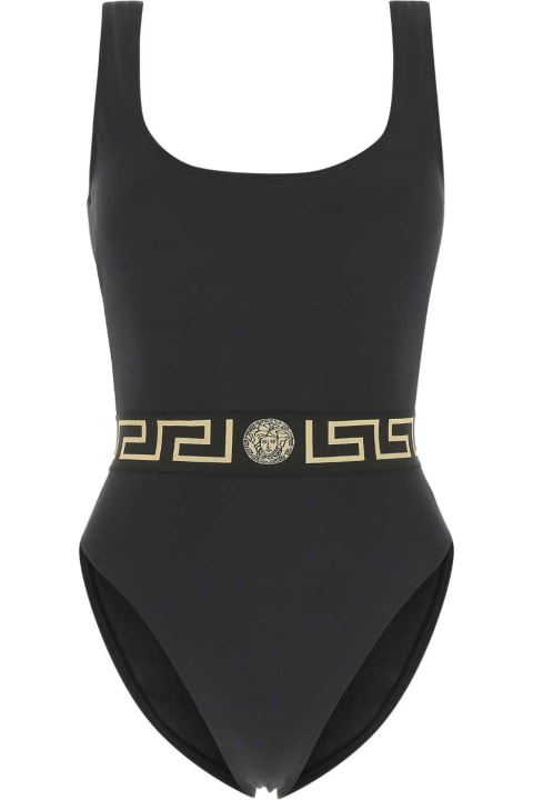 ウィメンズ Versaceの水着 Versace Black Stretch Nylon Swimsuit