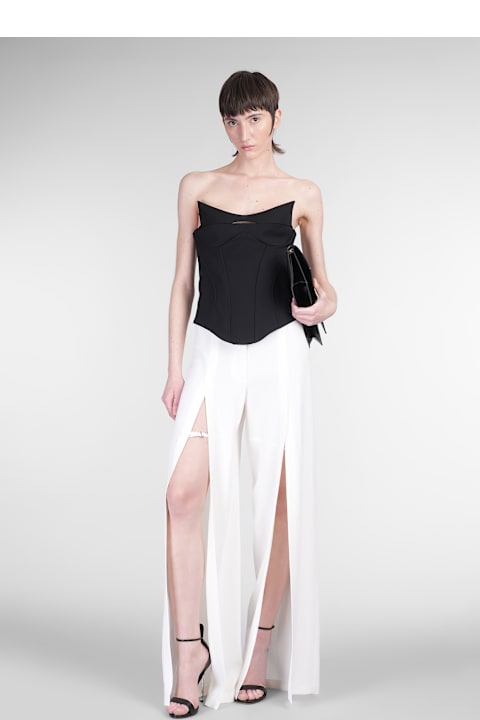 Mugler for Women Mugler Pants In White Viscose