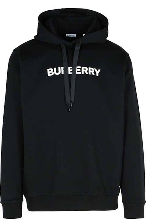 Homeware Burberry Logo Printed Drawstring Hoodie