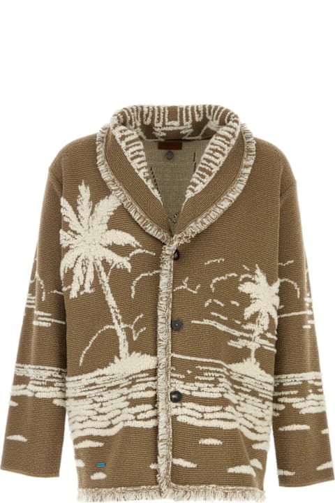 Alanui Men Alanui Embroidered Silk Blend Cardigan