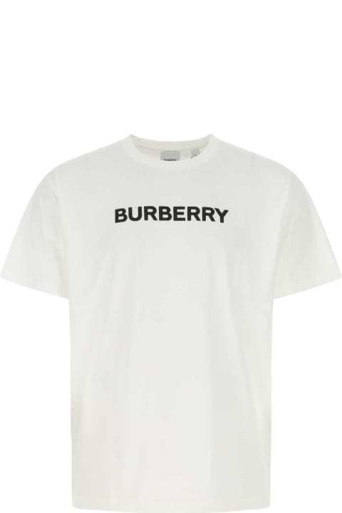 Burberry Topwear for Men Burberry White Cotton T-shirt