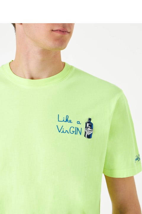 Fashion for Men MC2 Saint Barth Man Cotton T-shirt With Like A Virgin Embroidery