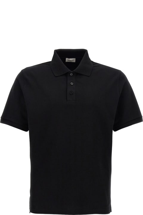 Saint Laurent Topwear for Men Saint Laurent Logo Embroidery Polo Shirt