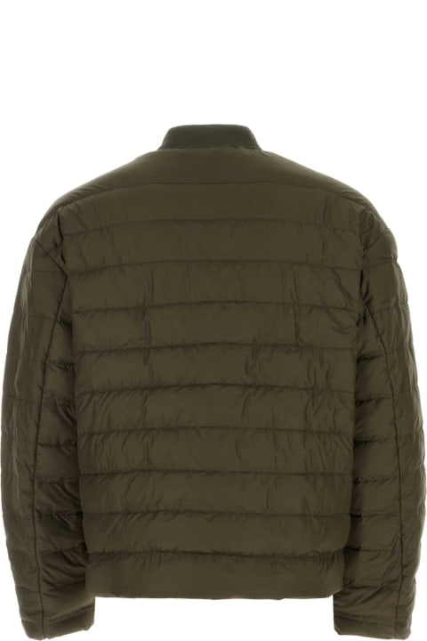Clothing Sale for Men Prada Army Green Polyester Down Jacket