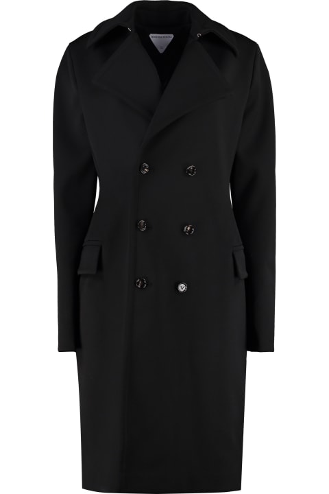 Bottega Veneta Coats & Jackets for Women Bottega Veneta Double-breasted Wool Coat