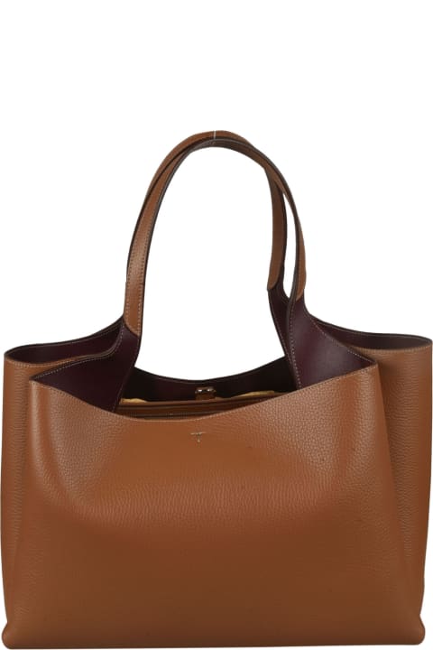 Tod's Women Tod's Open Top Grained Leather Tote