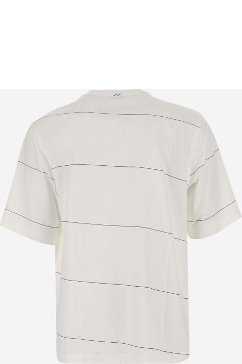 Burberry Topwear for Men Burberry Cotton T-shirt With Striped Pattern
