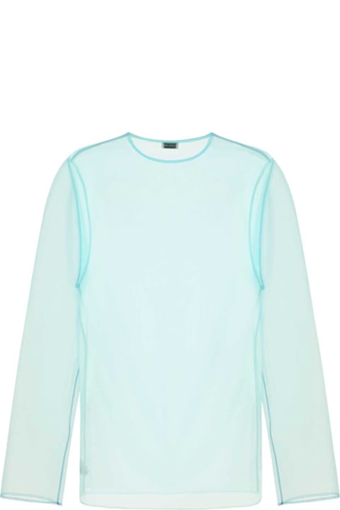 Homeware Dries Van Noten Light Blue Organza Camille Top