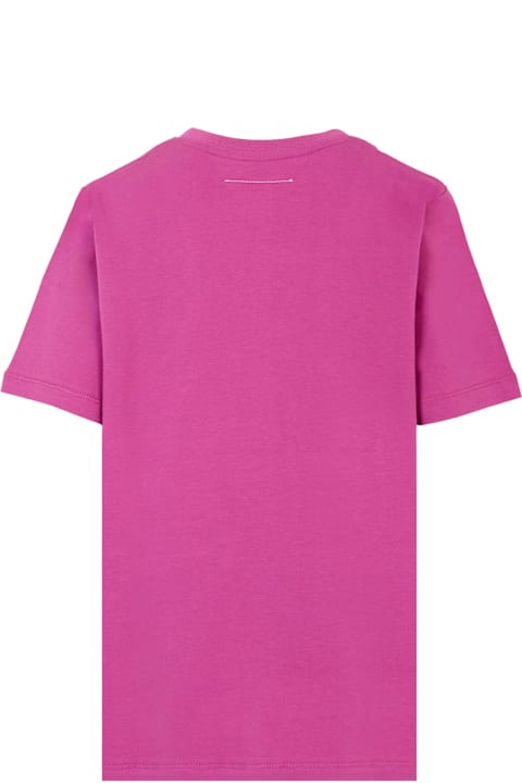 Homeware MM6 Maison Margiela Purple T-shirt For Girl With Black Logo