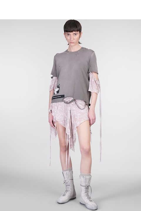 Ann Demeulemeester for Women Ann Demeulemeester Fanie T-shirt In Grey Cotton