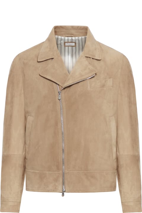Brunello Cucinelli Coats & Jackets Sale for Men Brunello Cucinelli Leather Jacket