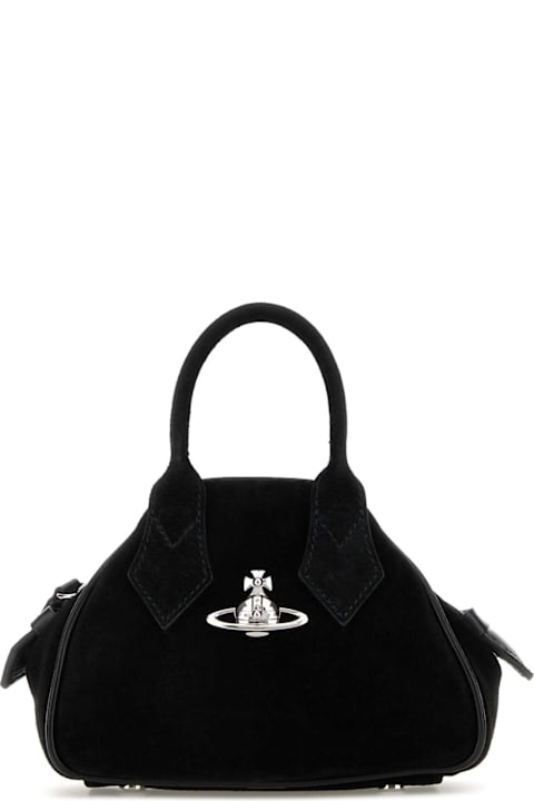 Vivienne Westwood for Kids Vivienne Westwood Black Suede Mini Yasmine Handbag