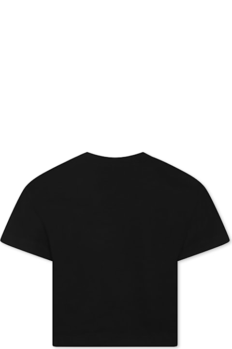 Calvin Klein T-Shirts & Polo Shirts for Girls Calvin Klein Black T-shirt For Girl With Logo