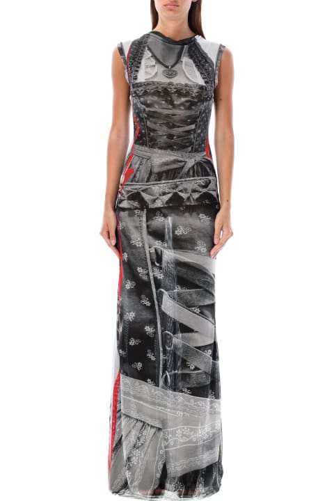 Ottolinger for Women Ottolinger Mesh Maxi Dress Print