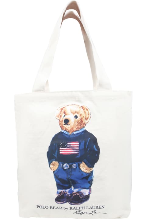 Ralph Lauren for Kids Ralph Lauren Ivory Casual Bag For Kids With Bear